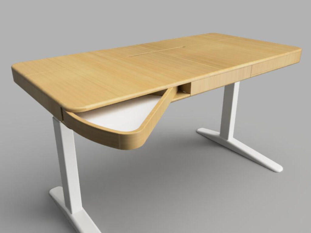 Desk design rotating drawer